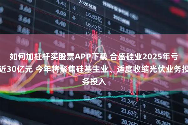 如何加杠杆买股票APP下载 合盛硅业2025年亏损近30亿元 今年将聚焦硅基主业、适度收缩光伏业务投入
