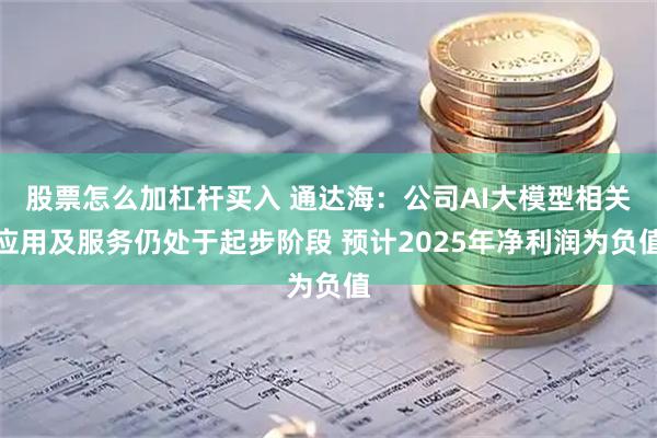 股票怎么加杠杆买入 通达海：公司AI大模型相关应用及服务仍处于起步阶段 预计2025年净利润为负值