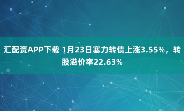 汇配资APP下载 1月23日塞力转债上涨3.55%，转股溢价率22.63%